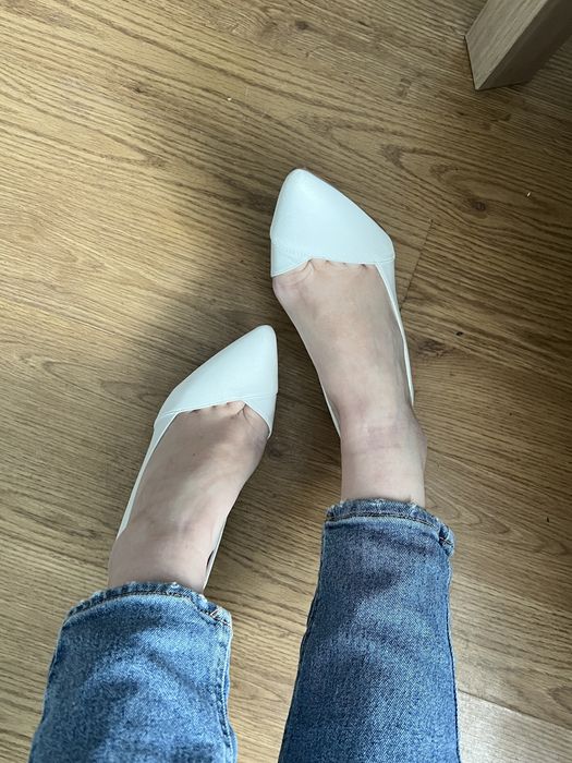 New Look białe szpilki ślubne 37