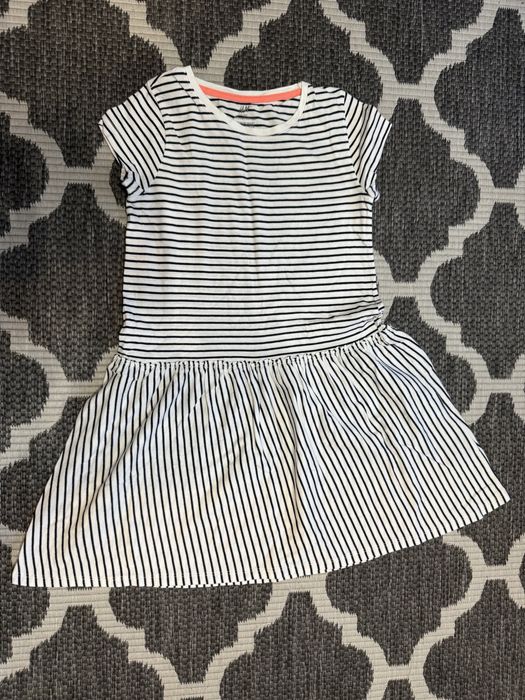 H&M sukienka bawelniana 134 w paseczki