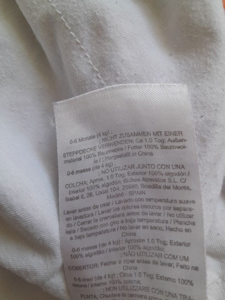 Śpiworek Grobag 0-6 miesięcy 1 Tog