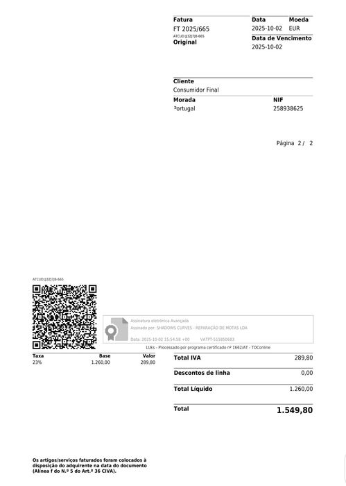 Honda CB500 PC 26 fatura de manutenção fotos