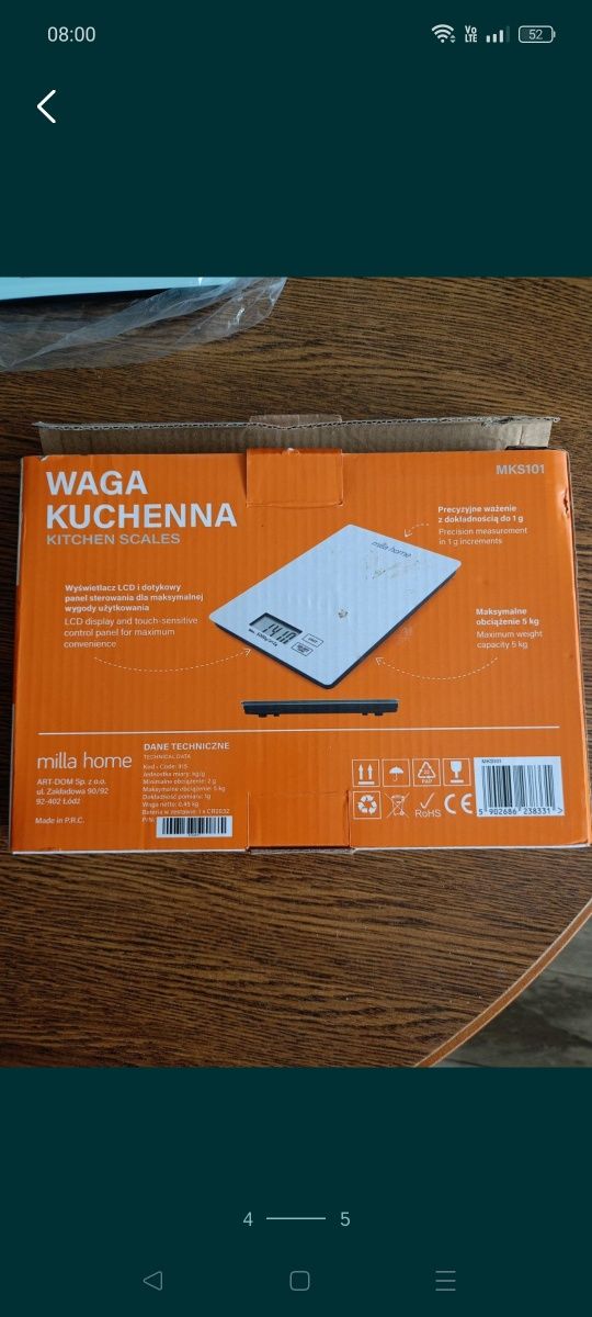 Sprzedam nową wagę kuchenną