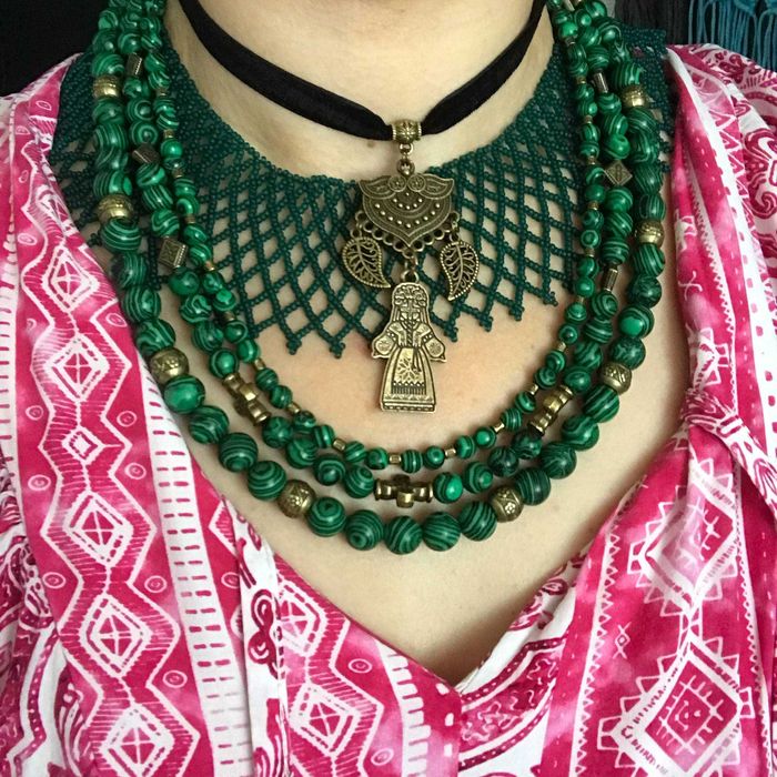 Набір прикрас в національному стилі "Лісова пісня"