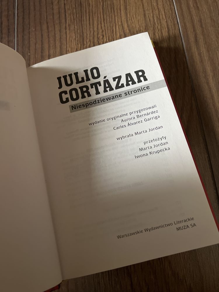 Ksiażka Julio Cortazar „Niespodziewane stronice”