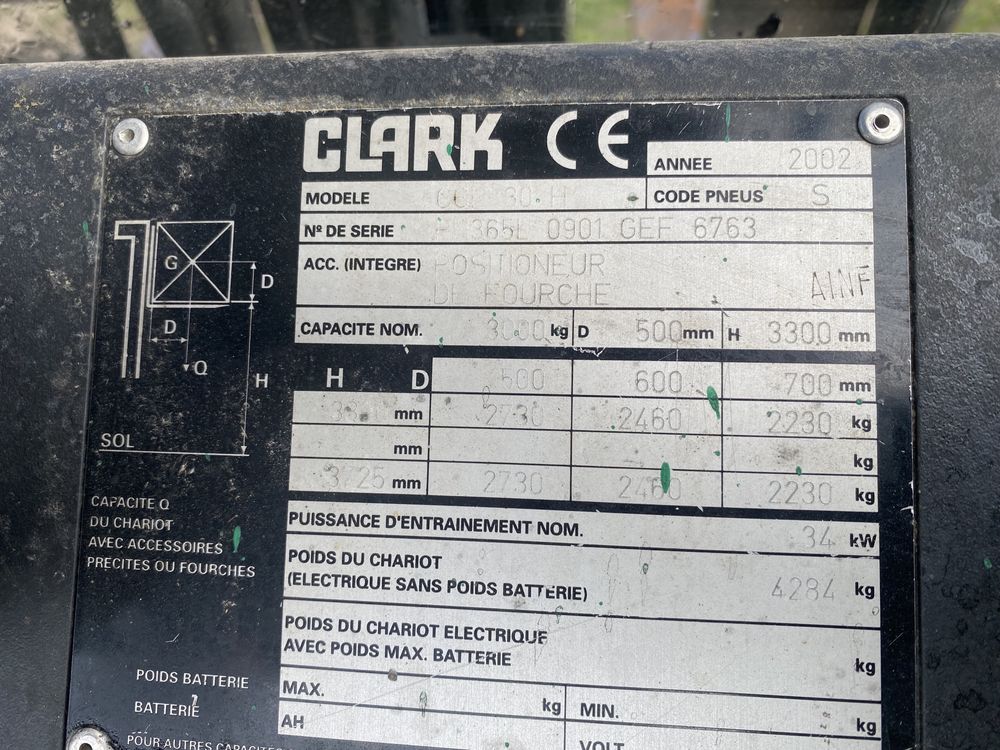 Wózek Widłowy Clark Cgp30 3t Udzwigu
