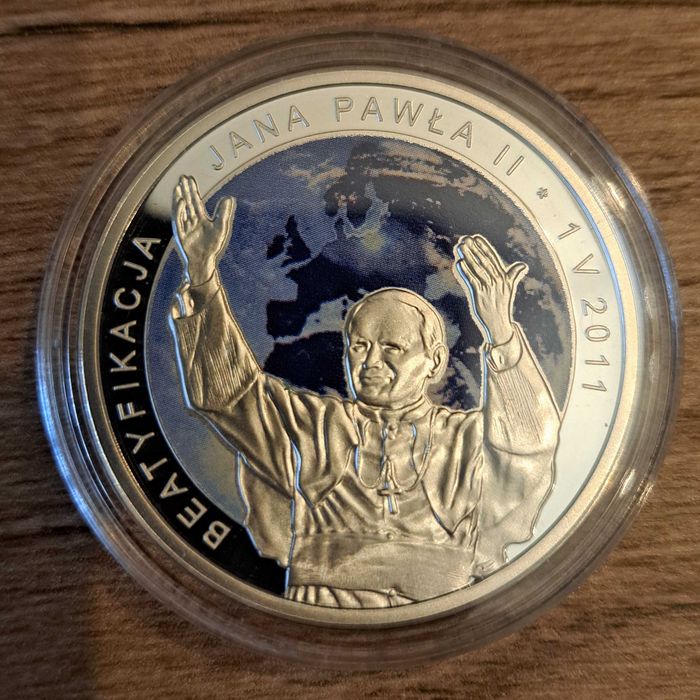 Moneta 20 zł Beatyfikacja Jana Pawła II 2010 rok NBP