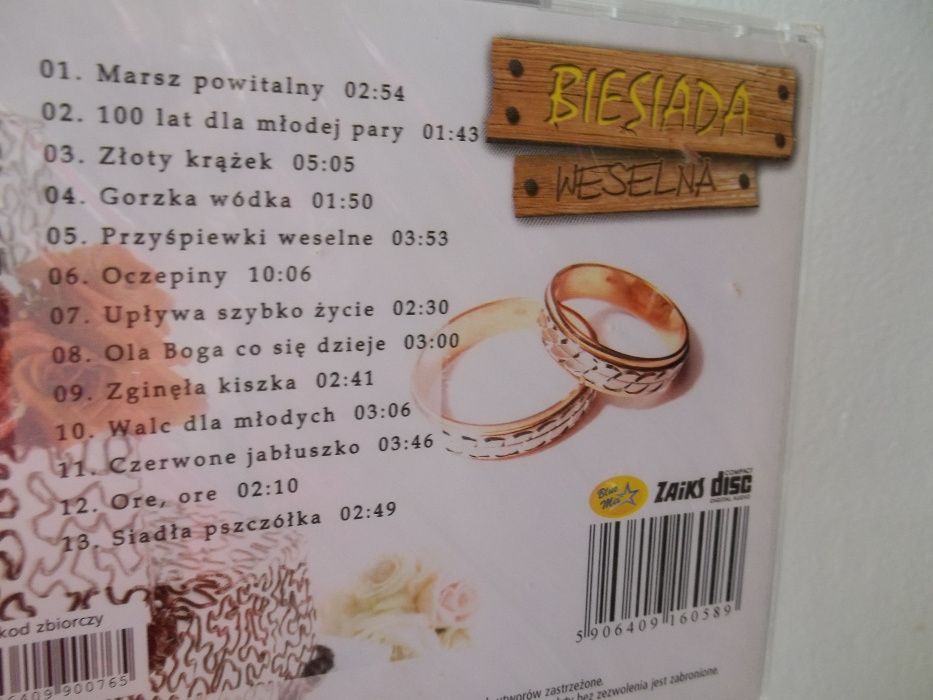 Piosenki weselne " Biesieda weselna " nowa płyta CD z hitami weselnymi