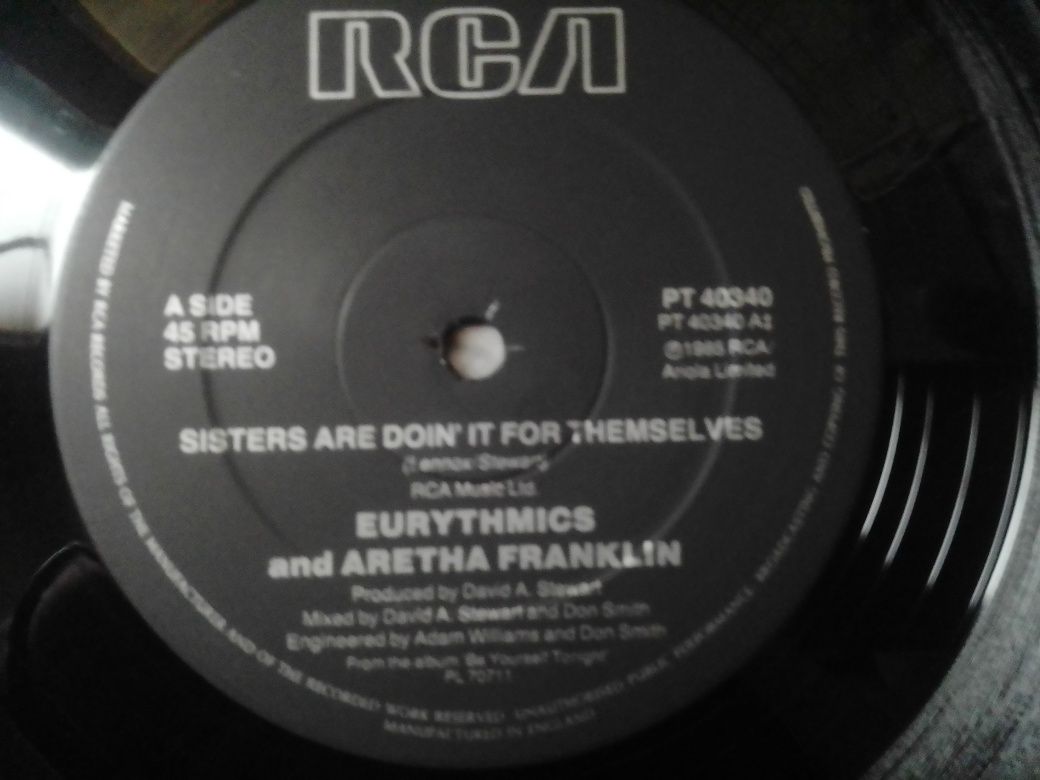 Vinil Maxi Single Eurythmics and Aretha Franklin