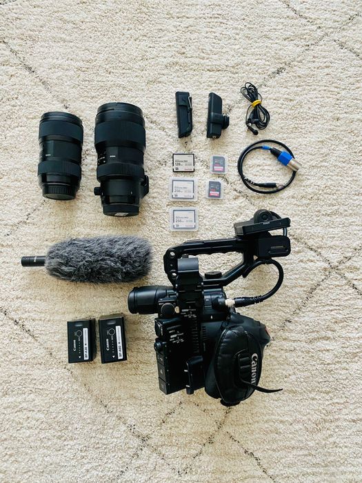 Canon C200 + Sigma 18–35 / 50-100 + CFast + Rode NTG5 – stan idealny