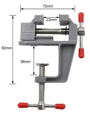 Настільні міні тиски MT1 28 мм для дрібних робіт.