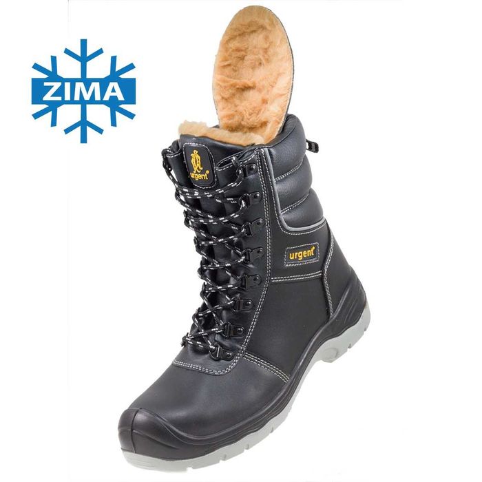 Skórzane solidne buty robocze ZIMA 113 S3  / URGENT