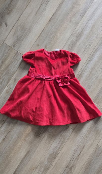 Sukienki swieta mikołajki dziewczynka 80 86