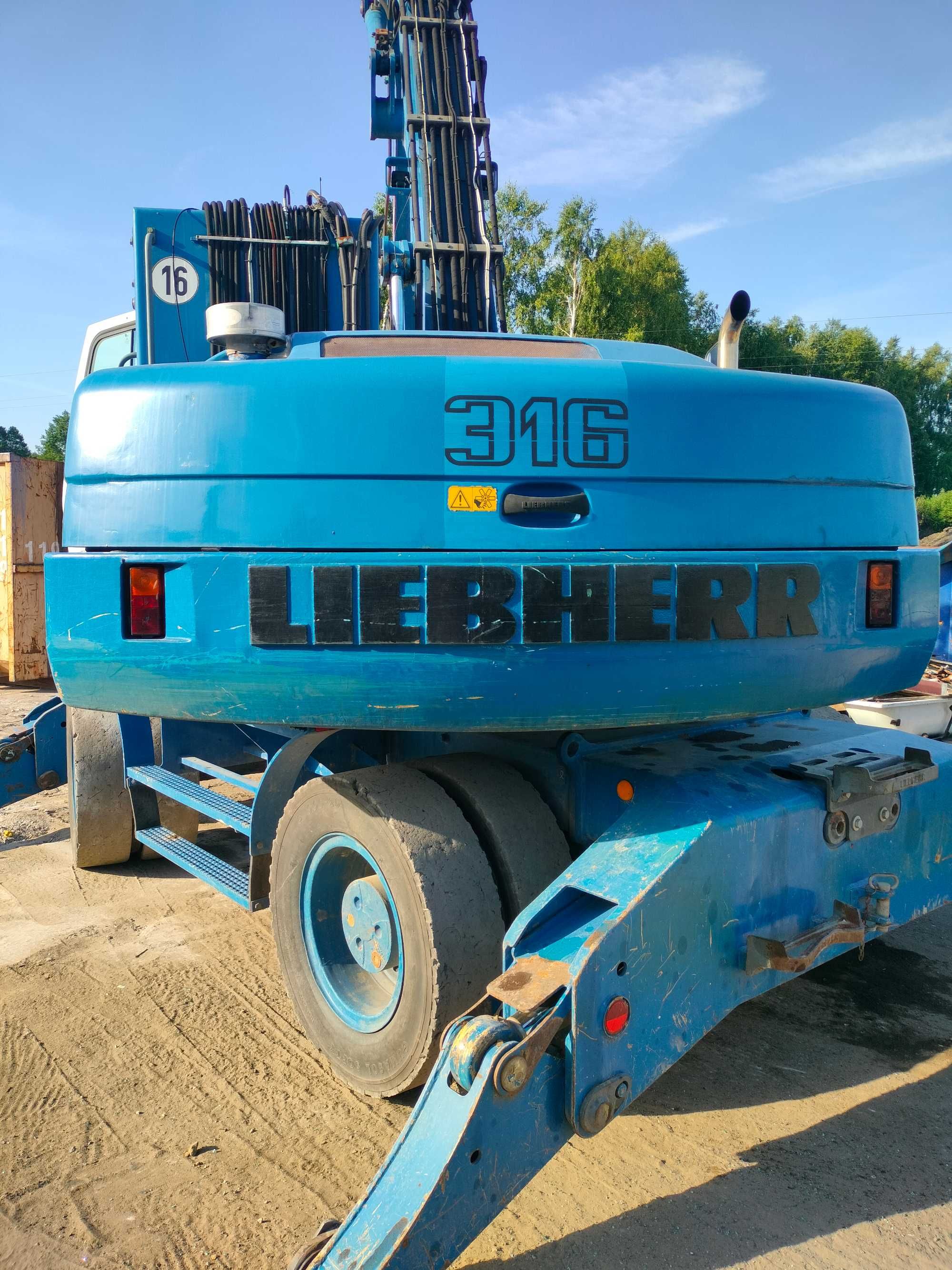 Liebherr A316 litronic 2004 przeładunkowa chwytak