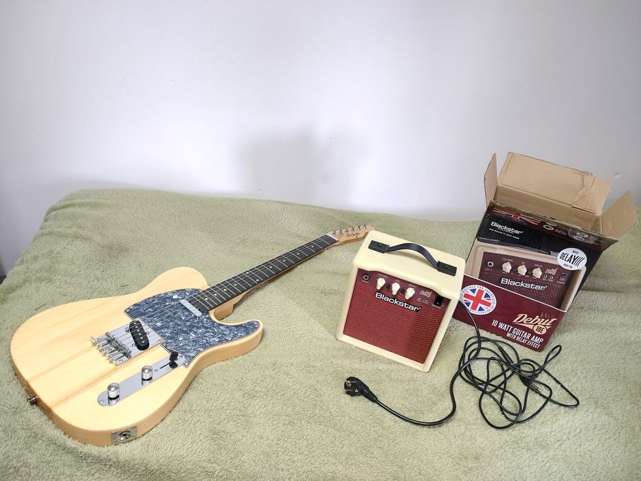 NOWA Vibe Telecaster gitara elektryczna Blackstar Debut 10E piecyk