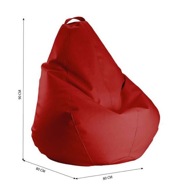 Puff grande com asa - Vermelho Rubi