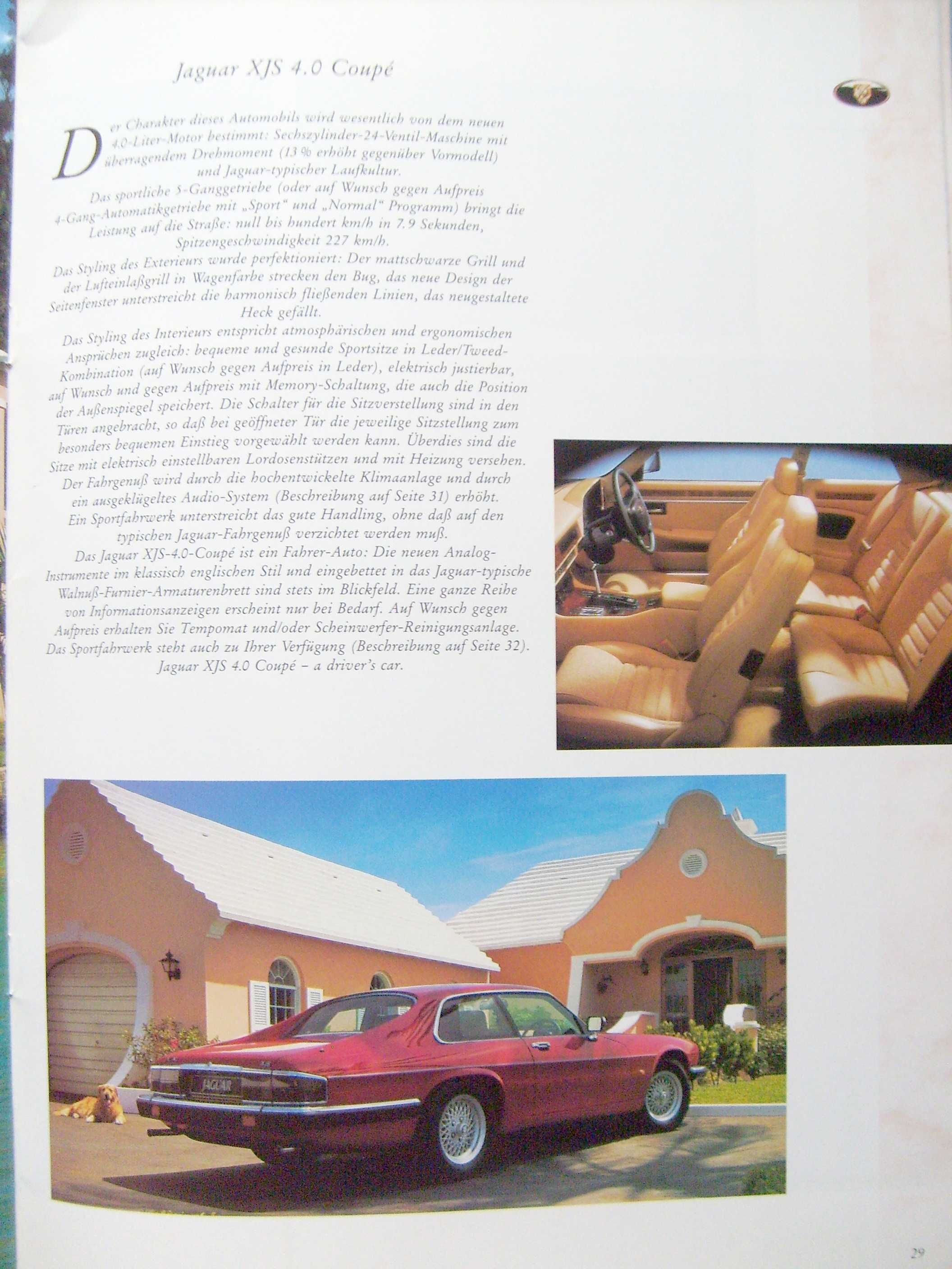 Jaguar & Daimler Programm 1991 * prospekt 40 stron WYPRZEDAŻ !
