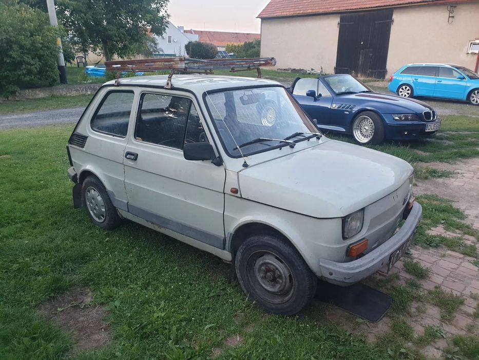 Fiat 126 p, 650 FL na chodzie, cały w oryginale na czarnych tablicach :)