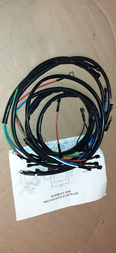 Nowa instalacja elektryczna wsk125 m06-b3 jednoramowka+ schemat