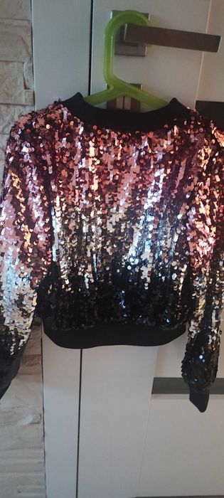 Kurtka cekinowa dla dziewczynki