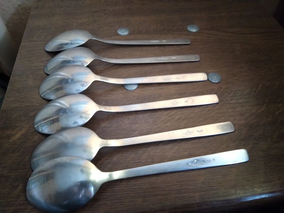 6 łyżek stołowych Gerlach wzór Róże Prl