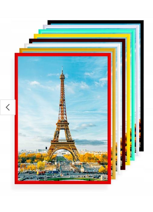 Rama aluminiowa czarna 70cm x 50 cm