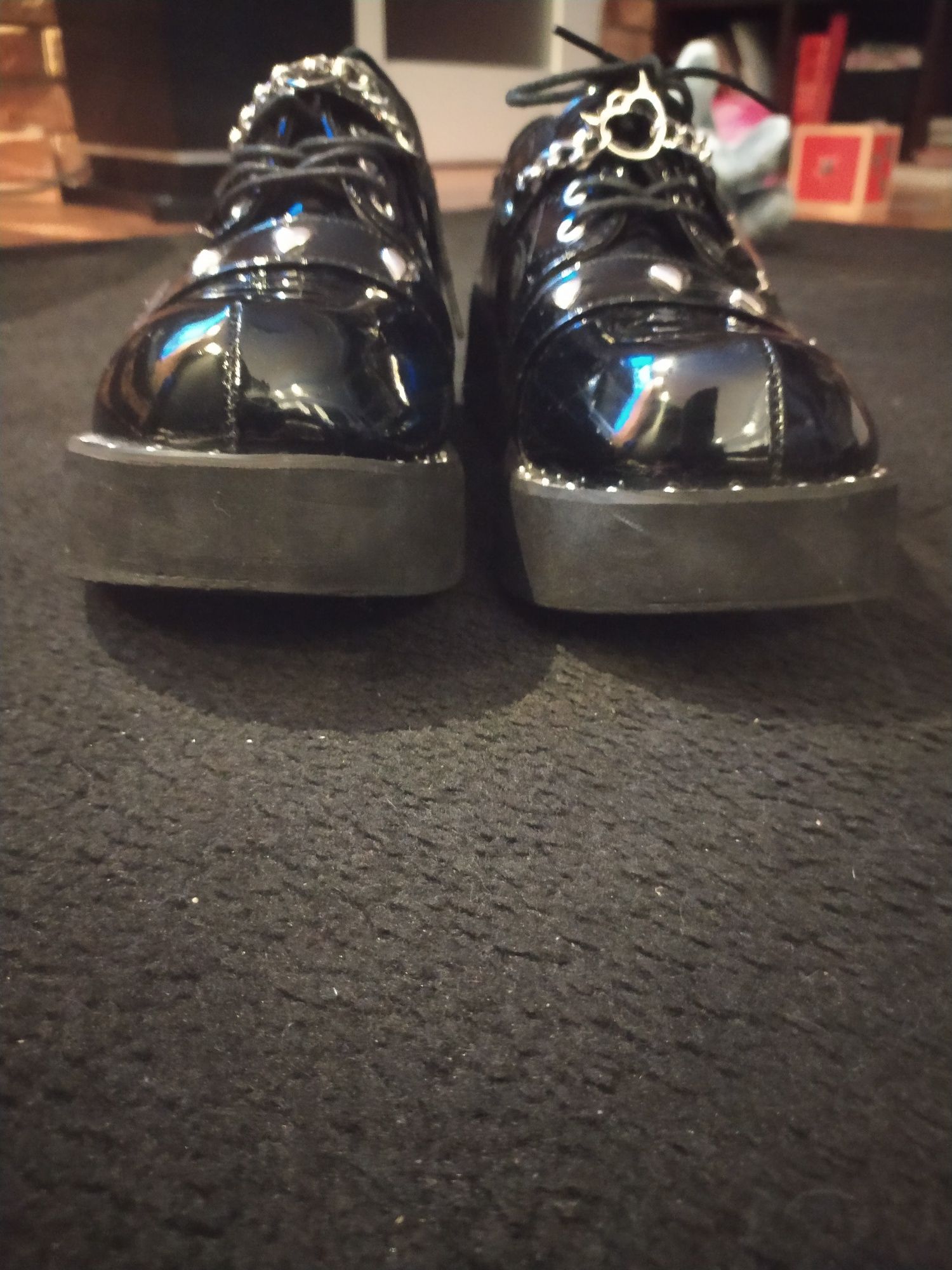 Buty goth, emo, metal, Depeche Mode. 25,5 cm. Koturny