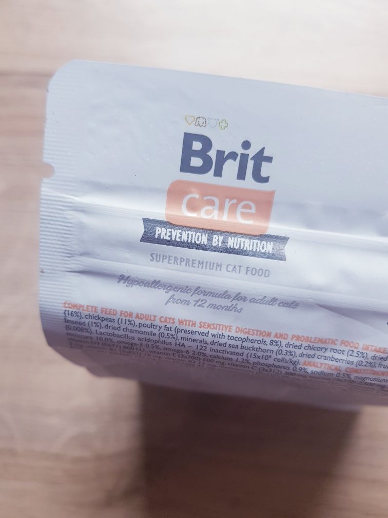 Nowa karma dla kotów Brit Care Sensitive hiporalergiczna 400g