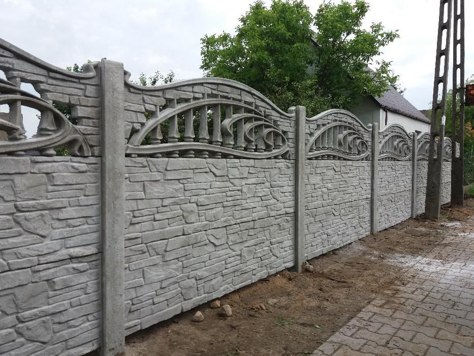 Ogrodzenia, płoty, BETONOWE MONTAŻ