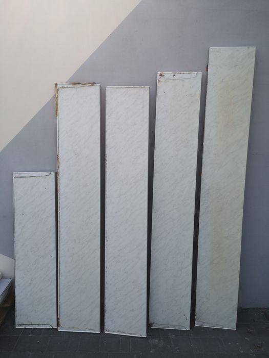 Parapety PCV białe marmur szerokość 30 cm