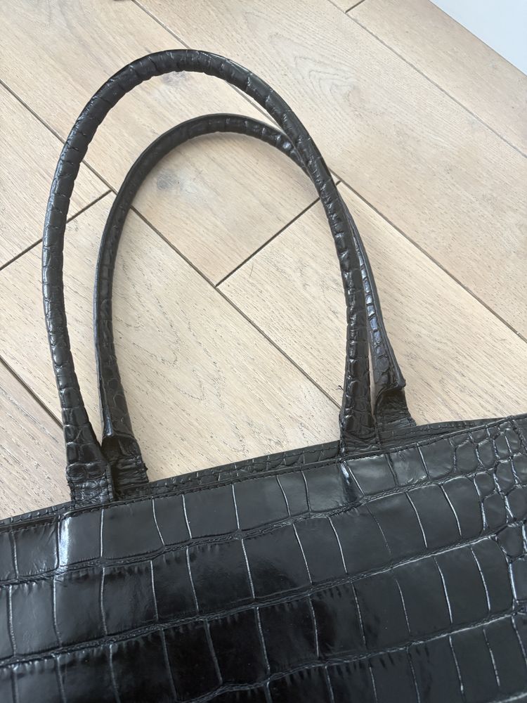 Torebka Shoper Chylak Krokodyl Glossy