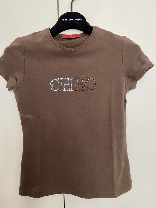 T shirt castanha da Caroline Herrera