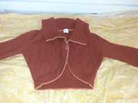 Sweter kardigan rudy, mięciutki, stylowy, bolerko
