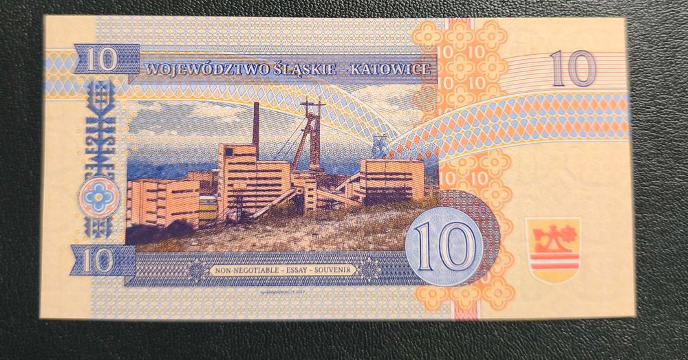 10 złotych, kolekcjonerski, PWPW rok UNC, 2017r.