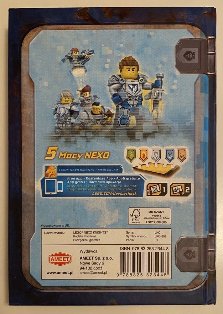 LEGO Nexo Knights - Kodeks Rycerski - stan BDB - książka