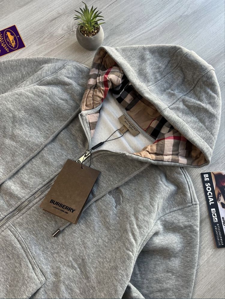Зіпхуді Burberry зіпка Барбері | сіра, чорна