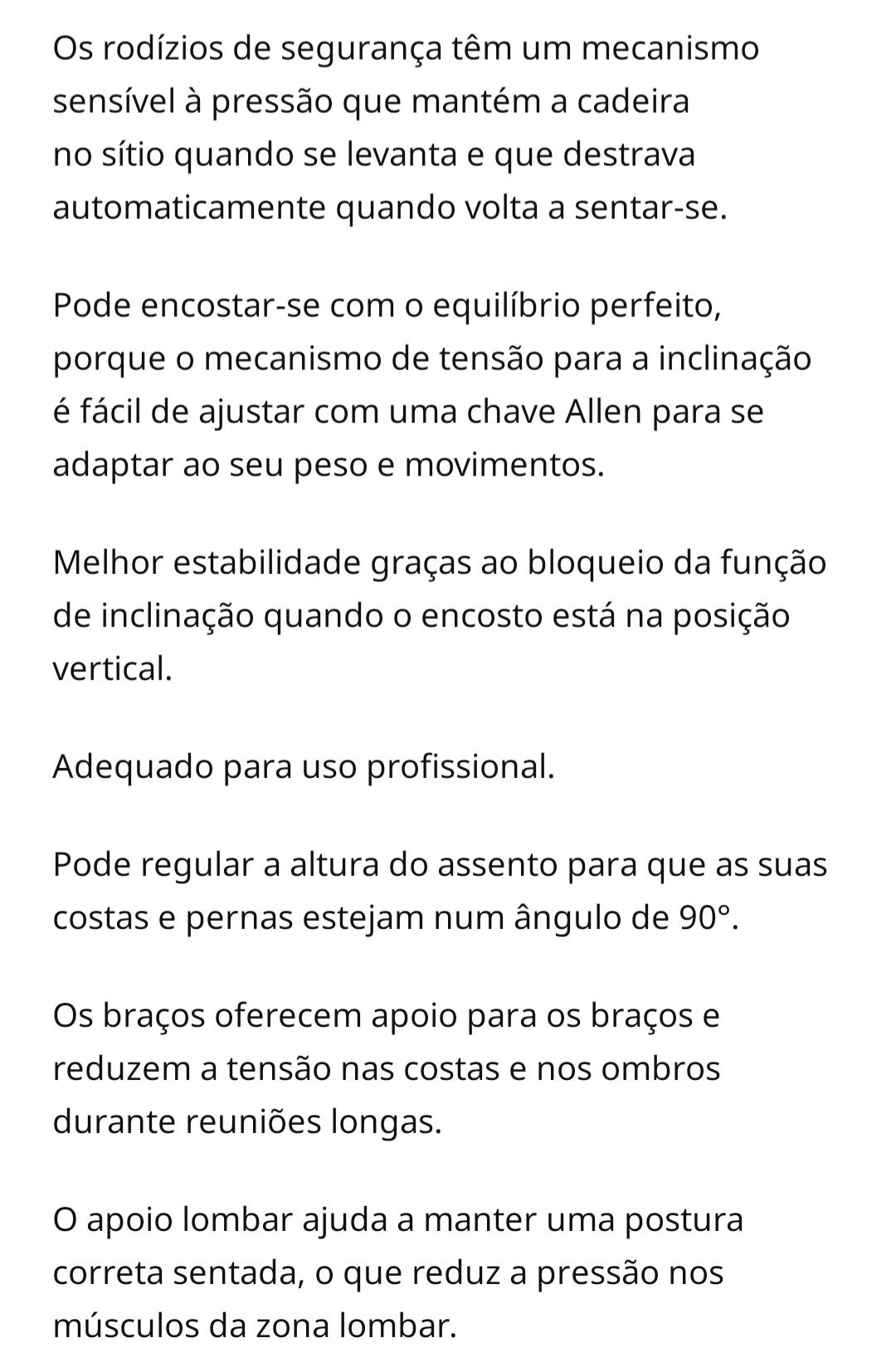 Cadeira giratória com braços e rodízios