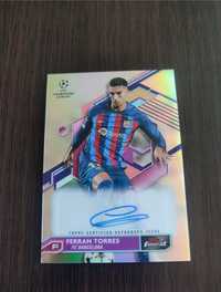 Ferran Torres karta autograf topps finest Fc Barcelona