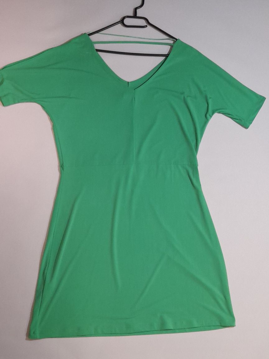 Sukienka zielona M koszulka tshirt koszula