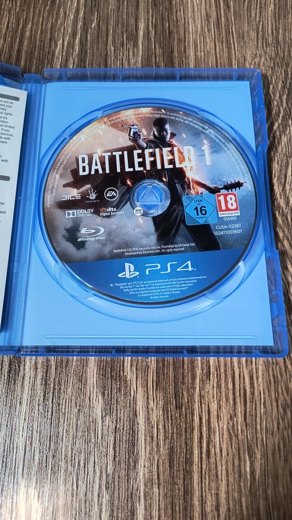 Gry PS4 – Call of Duty WWII i Battlefield 1 – Stan bardzo dobry