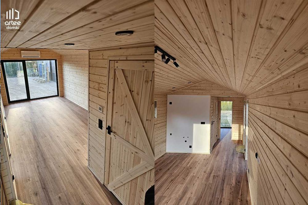 Dom drewniany • modułowy 35 m² • całoroczny • na zgłoszenie • mobilny