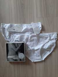 Figi damskie Atlantic, rozmiar XL, bikini, 2 sztuki, kolor biały