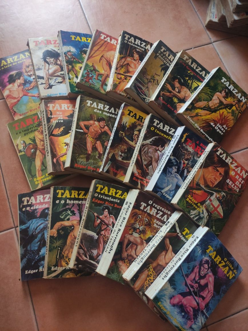 Colecção de livros antigos do Tarzan