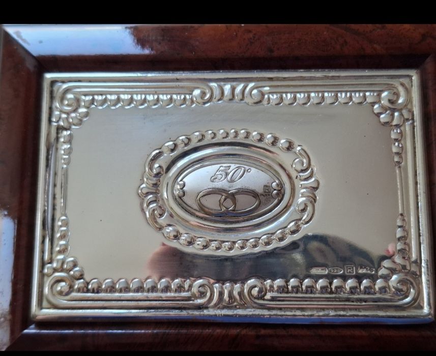 Guarda joias em madeira e prata