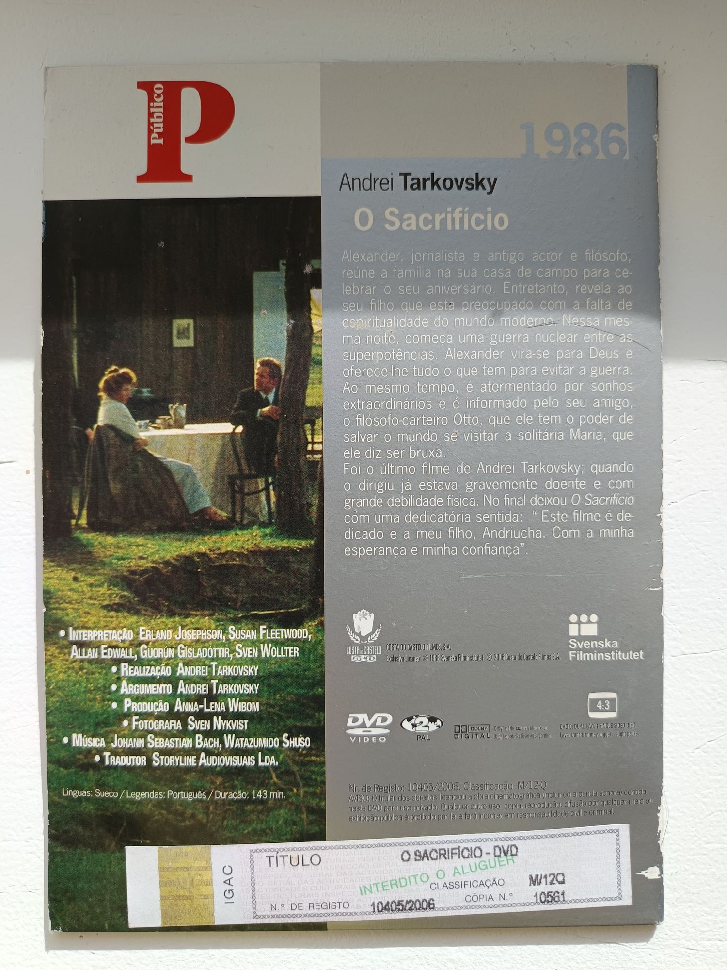 DVD o sacrifício