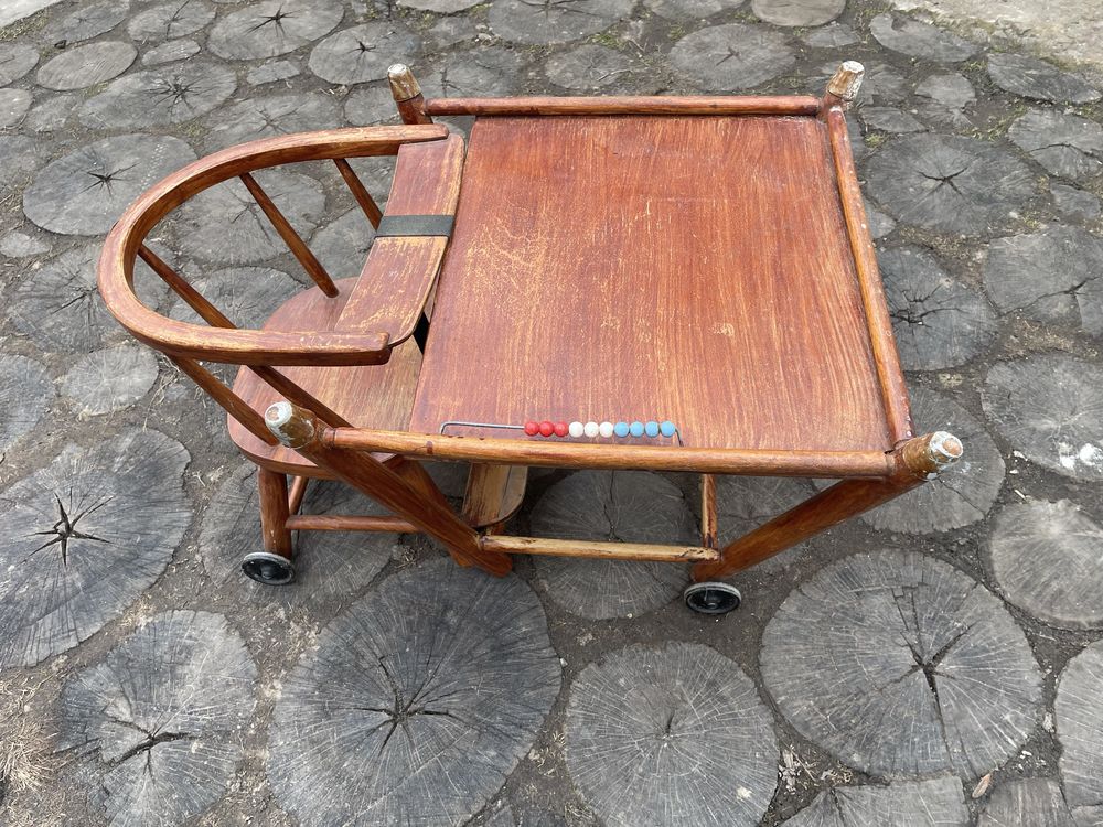 Старинные детские ходули-стол-стул трансформер для кормления