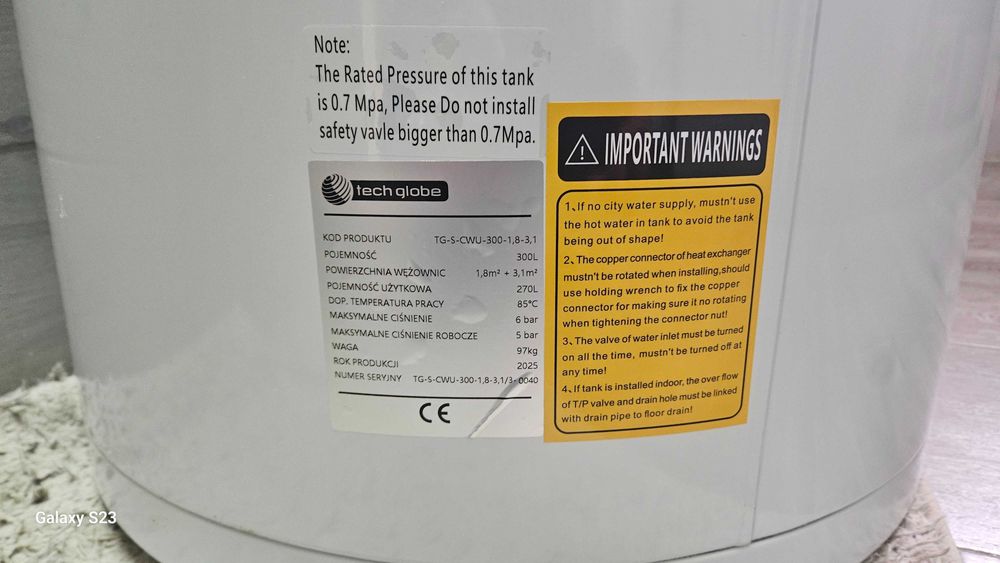 Sprzedam zasobnik, bojler, bufor 300l, stal nierdzewna, 1 wężownica