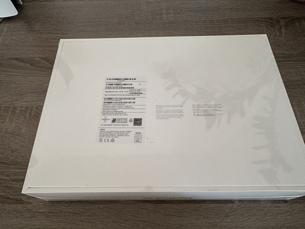 MacBook Air m2 16gb 256gb midnight 3 lata AppleCare