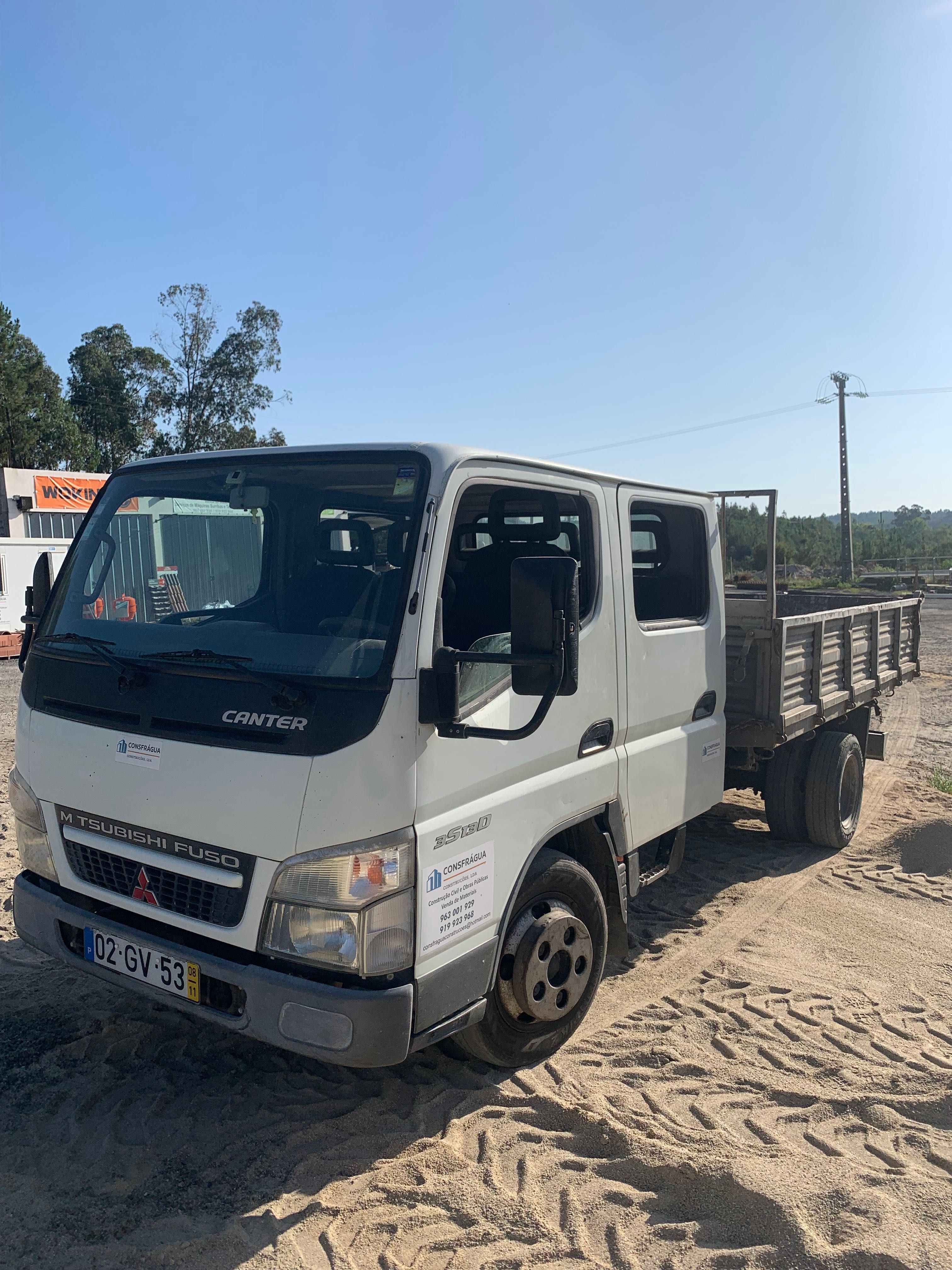 Mitsubishi fuso canter com báscula dupla