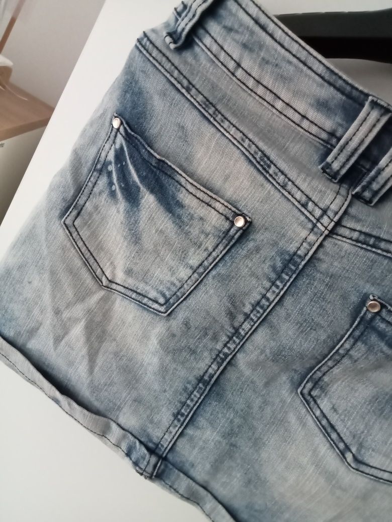 Spódnica damska mini jeansowa Troll S