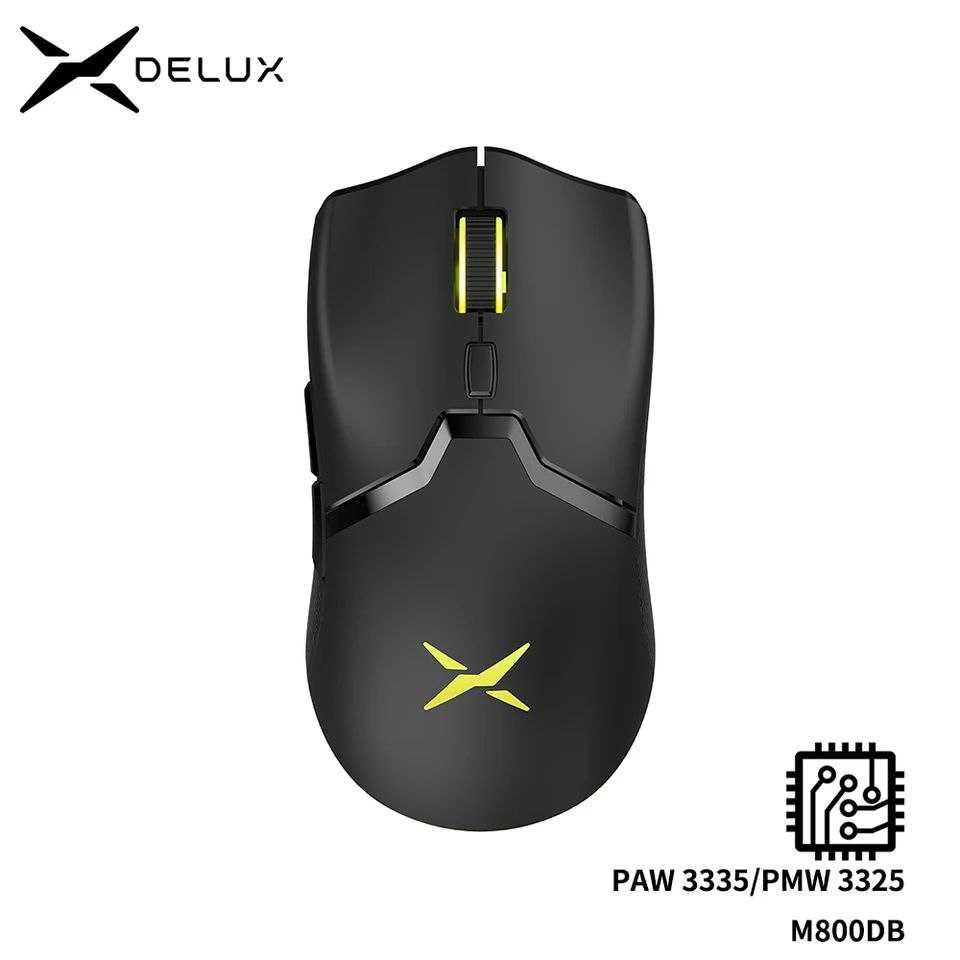 Беспроводная Delux M800 PAW3325 игровая мышь на аккумуляторе