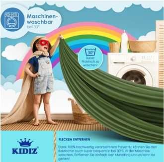 Baldachim do łóżka dla dzieci namiot tipi domek wiszący khaki KIDIZ